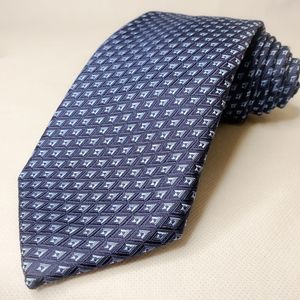 Robert Talbott Tie Blue Diamond Geometric New